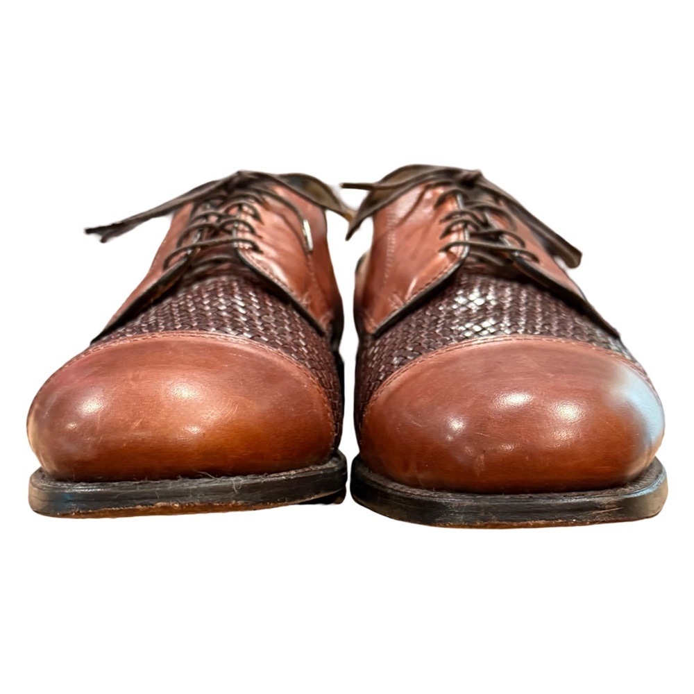 Allen Edmonds Lauderdale Oxford Lace Up Dress Leather Cap Toe Shoe Brown - Picture 3 of 11